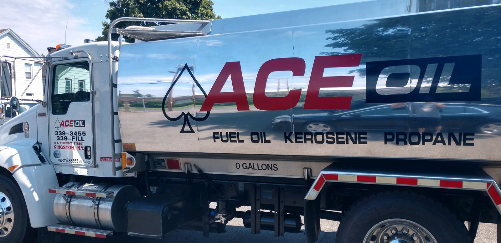 photo of an Ace Oil and Propane Tanker Truck